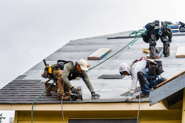 Professional Flat Roof Repair technician working in Kenedy, TX